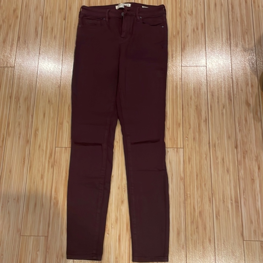 PacSun Bullhead Denim Co maroon high rise skinny jeans size 25